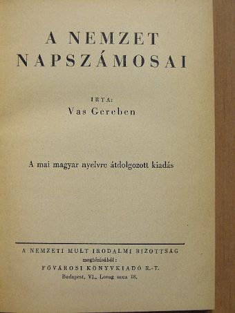 Vas Gereben - A nemzet napszámosai [antikvár]