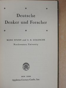 C. R. Goedsche - Deutsche Denker und Forscher [antikvár]
