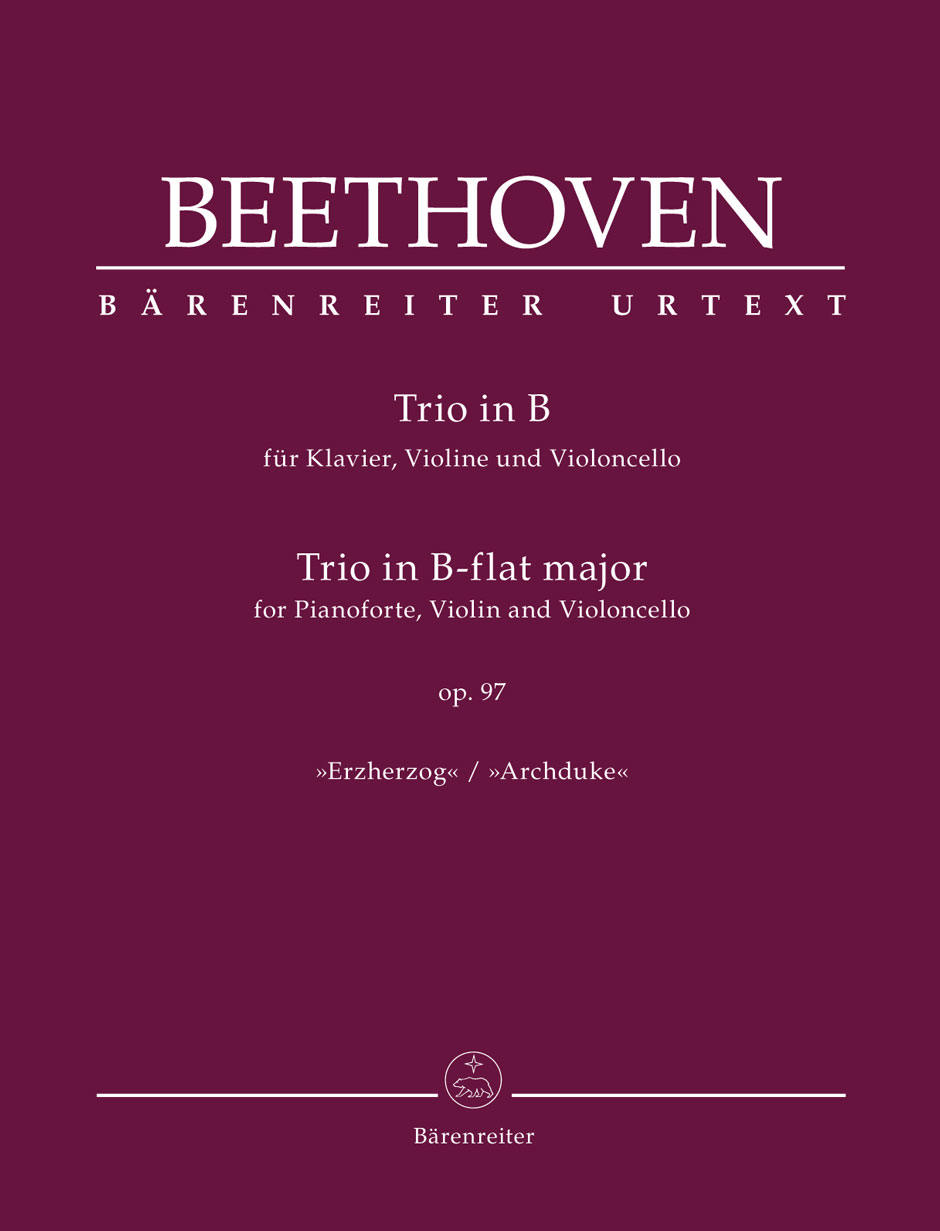 BEETHOVEN - TRIO IN B FÜR KLAVIER, VIOLINE UND VIOLONCELLO OP.97 "ERZHERZOG"