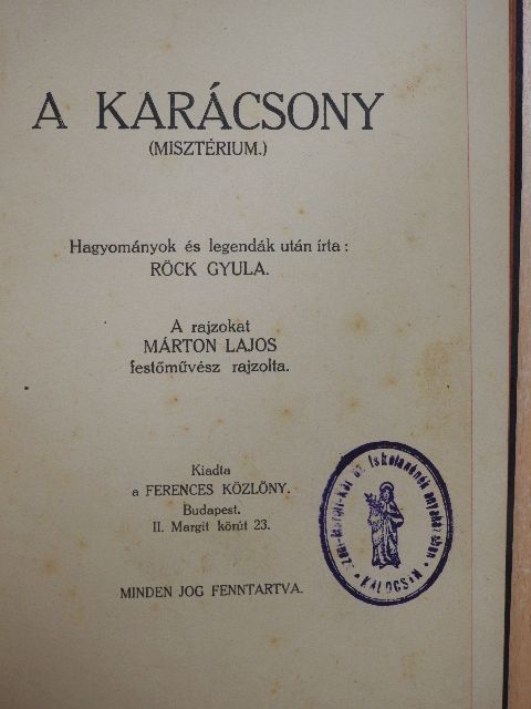 Röck Gyula - A karácsony [antikvár]