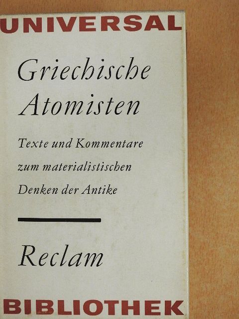 Demokritosz - Griechische Atomisten [antikvár]