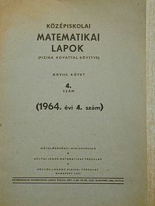 Hajós György - Középiskolai matematikai lapok 1964/4. [antikvár]