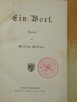 Georg Ebers - Ein Wort (gótbetűs) [antikvár]