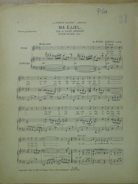 De Fries Károly - Ma éjjel... [antikvár]