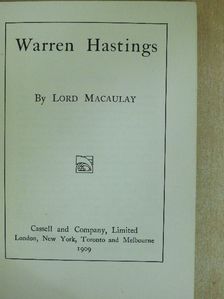 Lord Macaulay - Warren Hastings [antikvár]