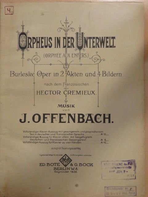 J. Offenbach - Orpheus in der Unterwelt [antikvár]