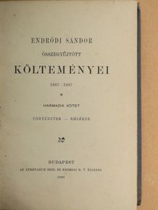 Endrődi Sándor - Endrődi Sándor összegyűjtött költeményei III. (töredék) [antikvár]