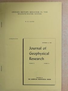 R. M. Lloyd - Oxygen Isotope Behavior in the Sulfate-Water System [antikvár]