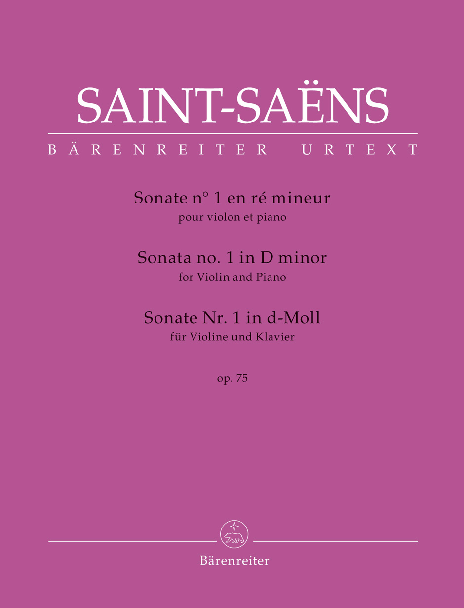 SAINT -SAENS - SONATA NO. 1 IN d MINOR FOR VIOLIN AND PIANO OP.75