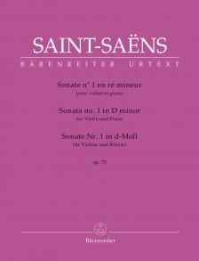 SAINT -SAENS - SONATA NO. 1 IN d MINOR FOR VIOLIN AND PIANO OP.75