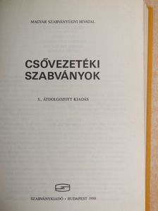 Csővezetéki szabványok [antikvár]
