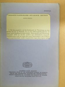 Edith Vértes - Übersetzungsprobleme Ostjakisch-Deutsch [antikvár]