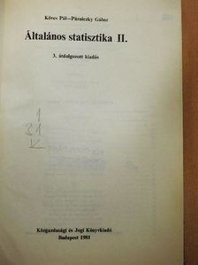 Köves Pál - Általános statisztika II. [antikvár]