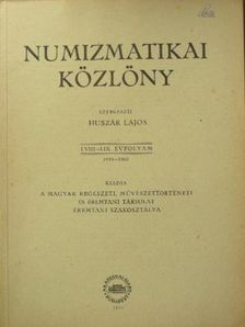 Ambrus Béla - Numizmatikai közlöny 1959-1960. [antikvár]