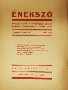 Fritz Jöde - Énekszó 1939. április [antikvár]