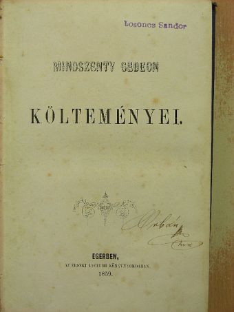 Mindszenty Gedeon - Mindszenty Gedeon költeményei [antikvár]