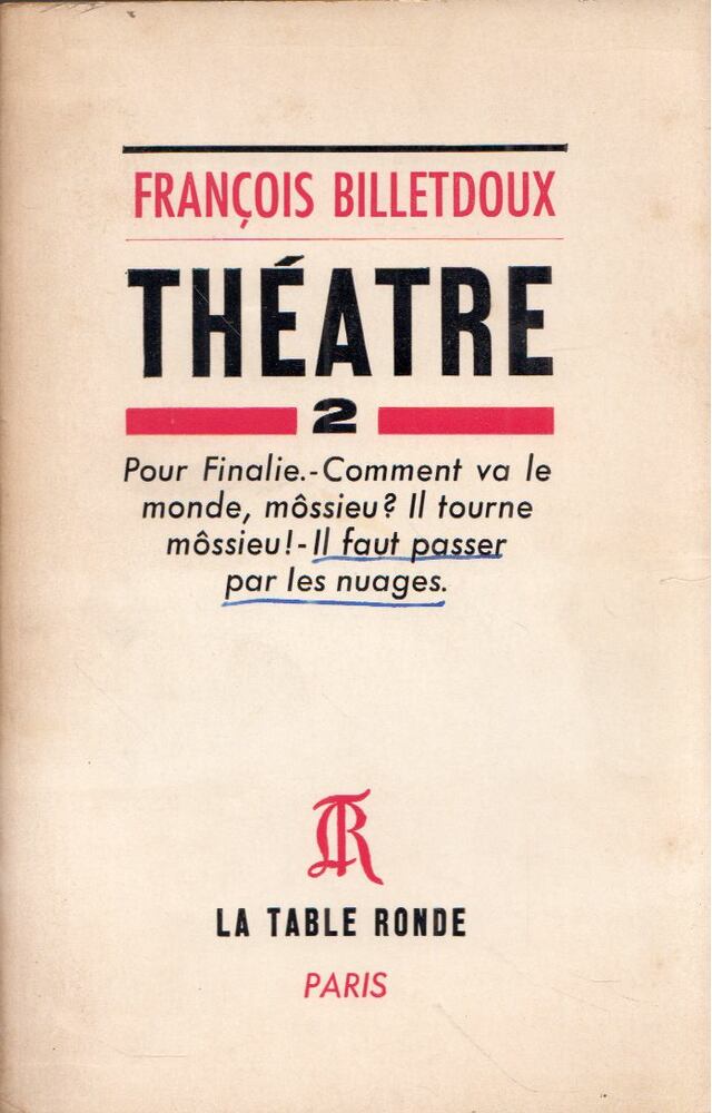 Francois Billetdoux - Théatre 2 [antikvár]