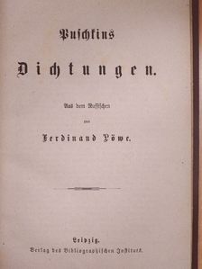 Alekszandr Szergejevics Puskin - Puschkins Dichtungen (gótbetűs) [antikvár]