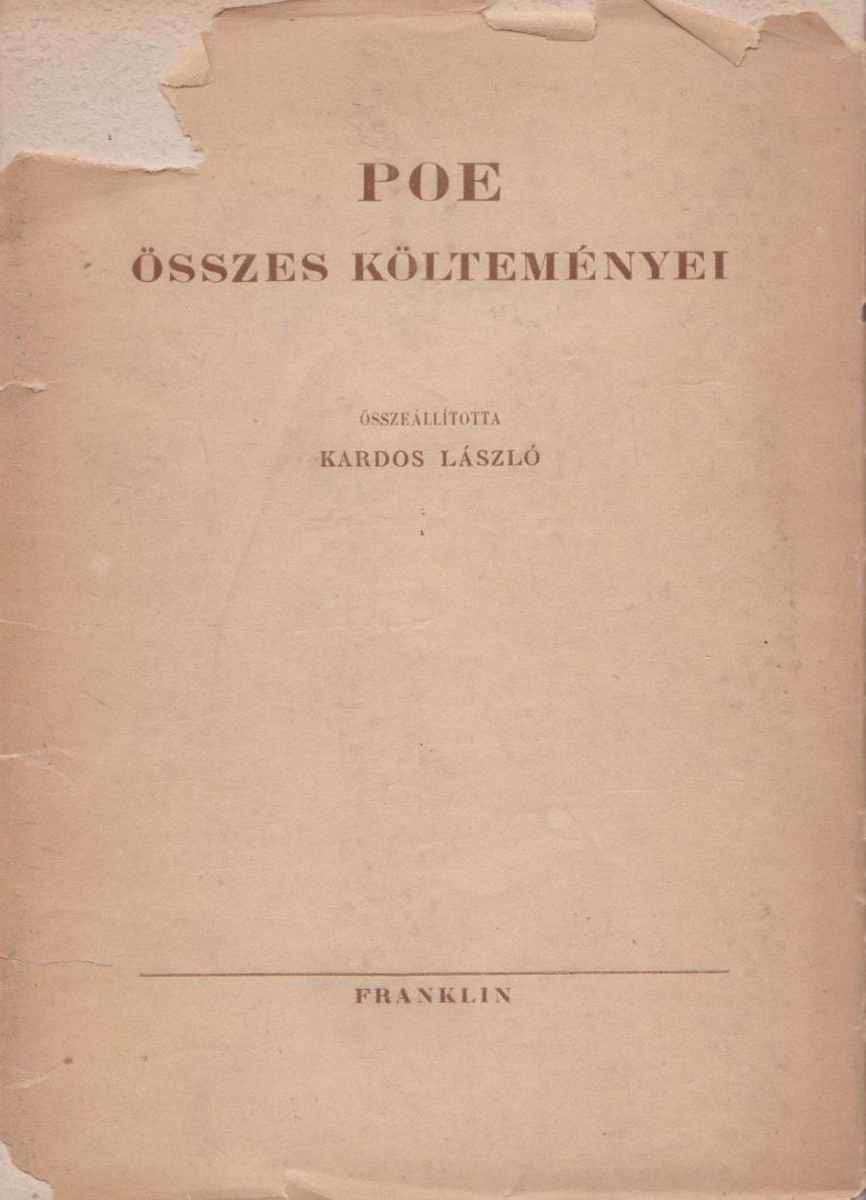 Edgar Allan Poe - Poe összes költeményei [antikvár]
