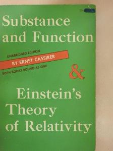 Ernst Cassirer - Substance and Function/Einstein's Theory of Relativity [antikvár]