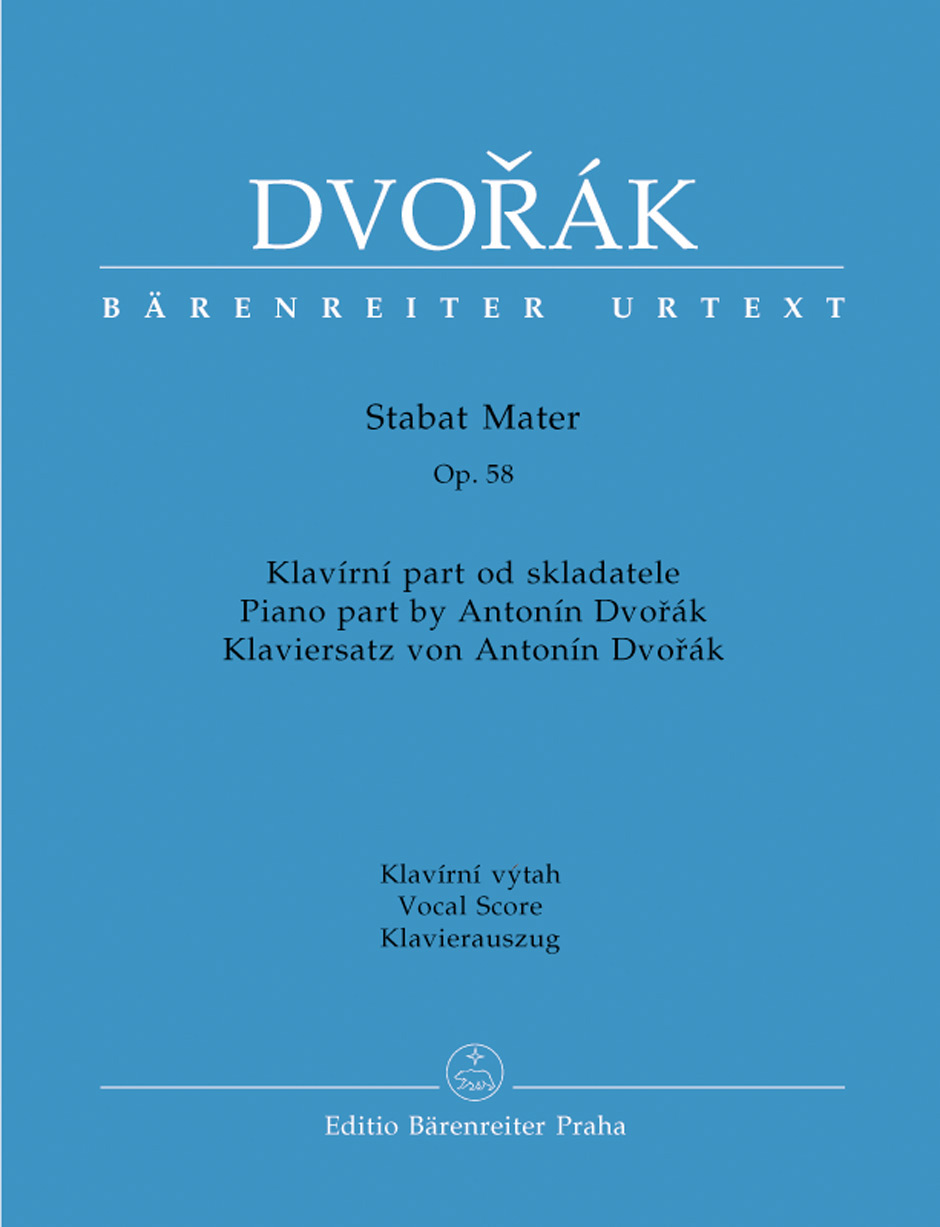 DVORAK - STABAT MATER OP.58 VOCAL SCORE URTEXT PIANO PART BY DVORÁK