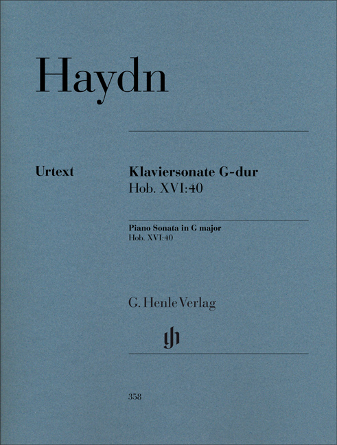 HAYDN,J - KLAVIERSONATE G-DUR HOB.XVI:40 (FEDER-THEOPOLD) URTEXT