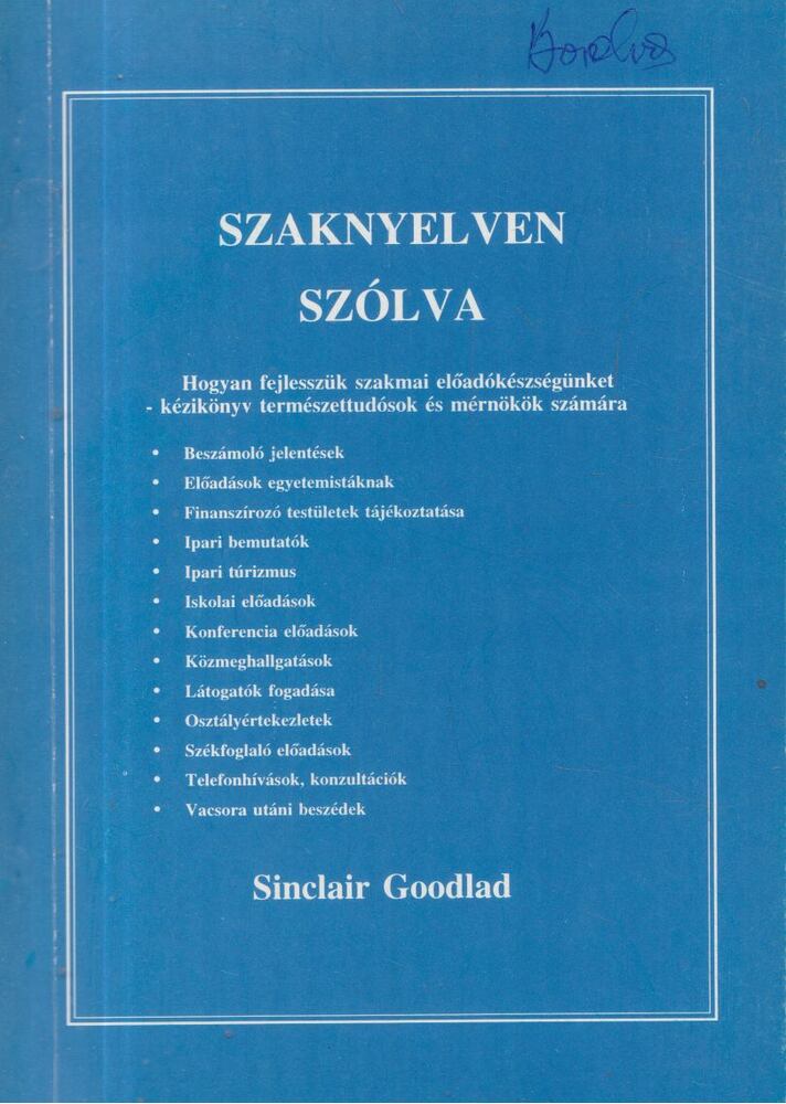 Sinclair Goodlad - Szaknyelven szólva [antikvár]