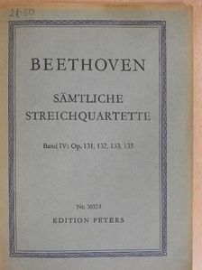 Beethoven - Sämtliche Streichquartette IV [antikvár]