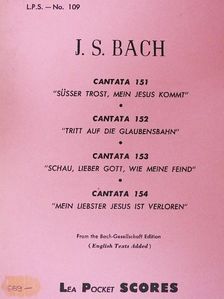 J. S. Bach - Cantata 151-154 [antikvár]