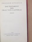 Édouard Estaunié - Das Testament der Frau von Castérac [antikvár]