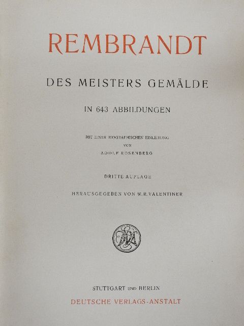 Adolf Rosenberg - Rembrandt [antikvár]