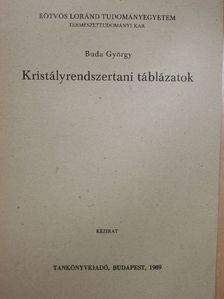 Buda György - Kristályrendszertani táblázatok [antikvár]