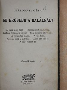 Gárdonyi Géza - Mi erősebb a halálnál? [antikvár]