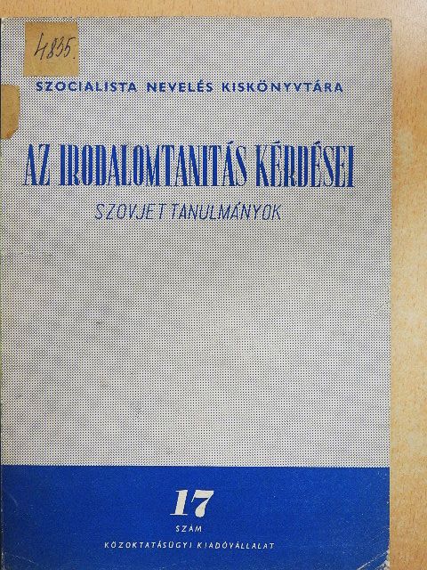 Az irodalomtanítás kérdései [antikvár]