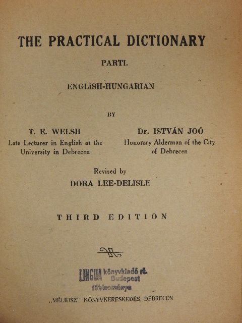 Dr. István Joó - The Practical Dictionary I. [antikvár]
