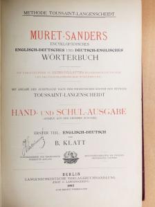 Muret-Sanders Encyklopädisches Englisch-Deutsches und Deutsch-Englisches Wörterbuch I-II. [antikvár]