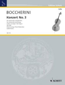 BOCCHERINI - KONZERT NO.3 FÜR VIOLONCELLO UND STREICHER G-DUR WV 480, KLAVIERAUSZUG (LEBERMANN)