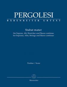PERGOLESI - STABAT MATER FÜR SOPRAN, ALT, STREICHER UND BASSO CONTINUO. PARTITUR
