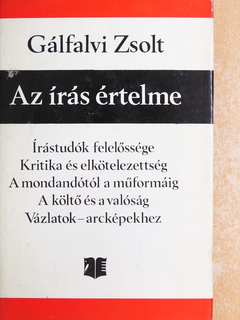 Gálfalvi Zsolt - Az írás értelme [antikvár]