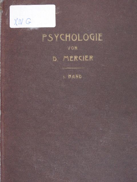 D. Mercier - Psychologie I. (töredék) [antikvár]