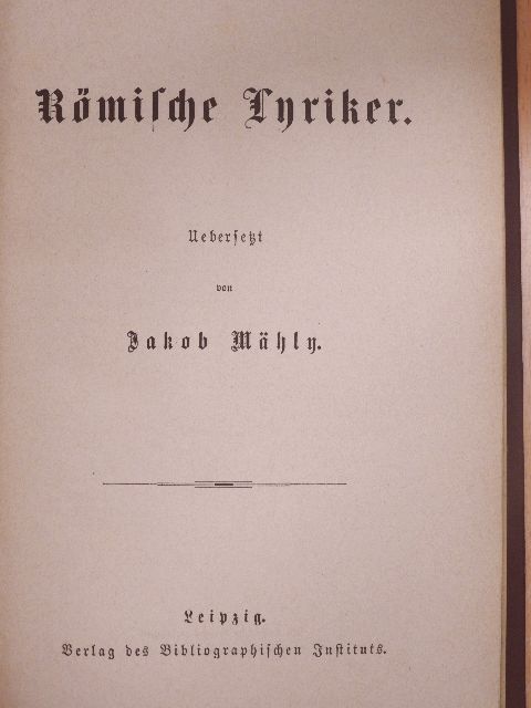 Römische Lyriker (gótbetűs) [antikvár]