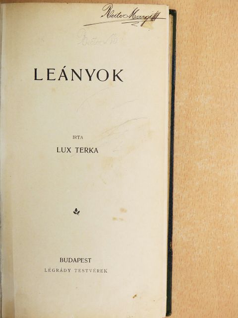 Lux Terka - Leányok [antikvár]