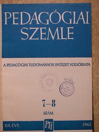 Pedagógiai szemle 1962. július-december  [antikvár]