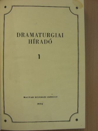 Dramaturgiai híradó 1974-75. (vegyes számok) (13 db) [antikvár]