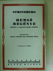 August Strindberg - Hemső regénye [antikvár]