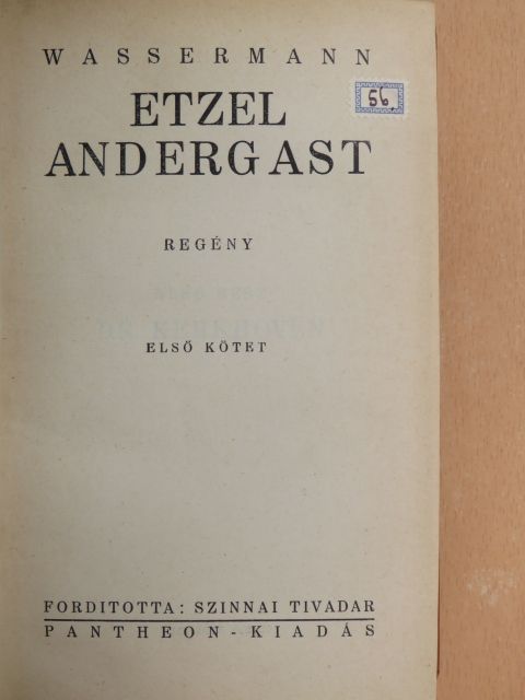 Wassermann - Etzel Andergast I-II. [antikvár]