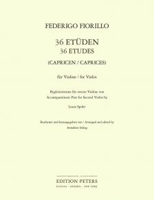 FIORILLO - 36 ETÜDEN (CAPRICEN) FÜR VIOLINE (ACC. FOR SECOND VIOLIN BY L. SPOHR)