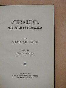 Shakespeare - Antonius és Cleopatra [antikvár]