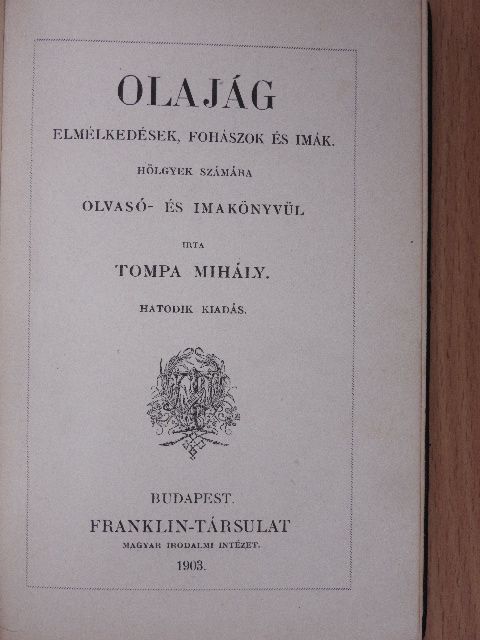 Tompa Mihály - Olajág [antikvár]