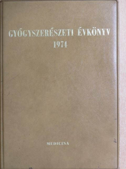 Dr. Erdei Tibor - Gyógyszerészeti évkönyv 1974 [antikvár]